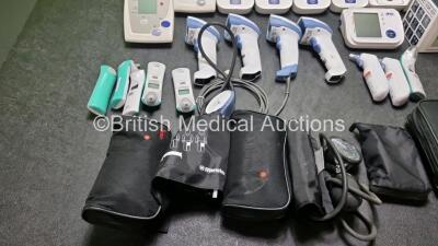 Mixed Lot Including 3 x Omron MX3 Plus Pulse Oximeters, 5 x Omron M2 Basic Pulse Oximeters, 4 x Zebra DS22 Imagers, 1 x AND Blood Pressure Monitor, 2 x Nissei WSK-1101 Blood Pressure Monitors, 3 x Boso BP Gauges, 6 x Merlin Medical Ear Thermometers, 1 x M - 5