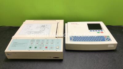 Job Lot Including 1 x Schiller AT-102 ECG Machine and 1 x Hewlett Packard PageWriter 100 ECG Machine (Both Power Up)