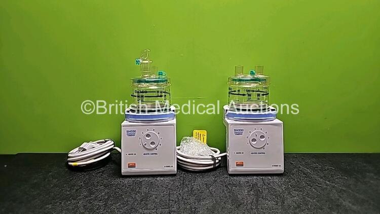 2 x JIKE SH330 Respiratory Humidifiers Including 2 x SH360 Humidifier Chambers(Both Power Up) *SN 3301808126 / 33019011302*