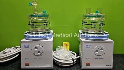 2 x JIKE SH330 Respiratory Humidifiers Including 2 x SH360 Humidifier Chambers(Both Power Up) *SN 3301808126 / 33019011302* - 3