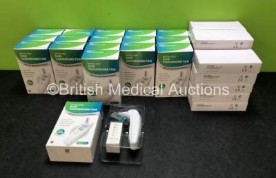 17 x ProAct Medical ET-100A Infrared Ear Thermometers with 17 x Boxes of Probe Covers *All Like New in Boxes*