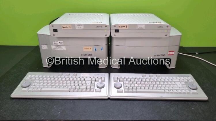 Job Lot Including 2 x Siemens Unity 2 Control Units, 1 x Siemens Unity 2 Docking Station and 2 x Keyboards