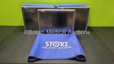 3 x Karl Storz 200905 19 Touchscreen Monitors (All Untested Due to No Power Supply) *SN UT5308 / ST5237 / UT5298*