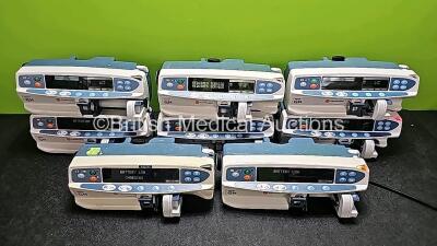 Job Lot Including 8 x CareFusion Alaris GH Syringe Pumps ( All Power Up, 1 x Damage Casing- See Photo) *SN 800272995 / 800210716 / 800214002 / 800271129 / 800284435 / 800258200 / 800214382 / 800273250* - 2