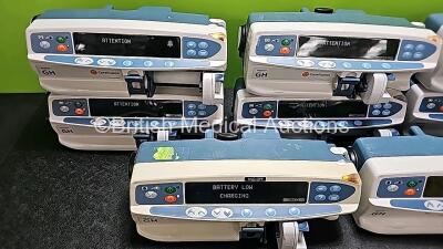 Job Lot Including 8 x CareFusion Alaris GH Syringe Pumps ( All Power Up, 1 x Damage Casing- See Photo) *SN 800272995 / 800210716 / 800214002 / 800271129 / 800284435 / 800258200 / 800214382 / 800273250* - 3