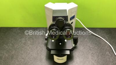 Olympus Model BX45TF Benchtop Microscope with 2 x WH10X/22 Eyepieces (Powers Up) *SN 1M15543* - 2