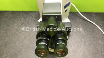 Olympus Model BX45TF Benchtop Microscope with 2 x WH10X/22 Eyepieces (Powers Up) *SN 1M15543* - 5