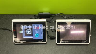 2 x Coloplast Isiris REF MN0001 Monitors with 1 x Power Supply (Both Power Up)