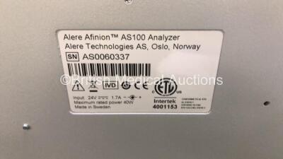 Alere Afinion AS100 Point of Care Hematology Analyzer Software Version 7.03 with 2 x Power Supplies and 1 x Alere Printer (Both Power Up) *SN AS0060337 / 1507A70188* - 7