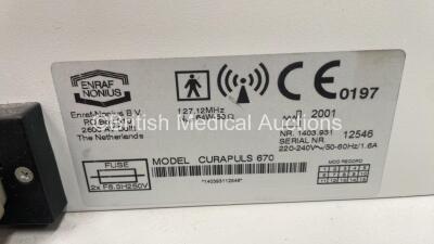 Enraf Nonius Curapuls 670 shortwave Therapy Unit (Powers Up) - 4