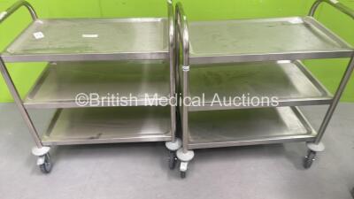 3 x KM Stainless Steel Trolleys - 3