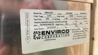 Envirco Mac 10 XL Fan Filter Unit (Powers Up) - 4