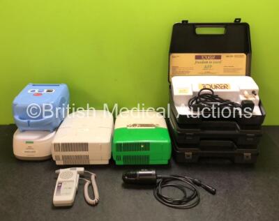 Mixed Lot Including 1 x Summit Doppler LifeDop Doppler with Probe (Powers Up) 1 x Diagnostic Ultrasound Corp. Probe / Transducer, 4 x Nebulisers, 1 x AFP Medical Compressor and 2 x Medix Compressors