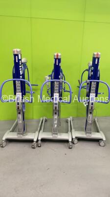 3 x Arjo Maxi Move Hoists with Controls (No Batteries - All Power Up with Stock Battery)