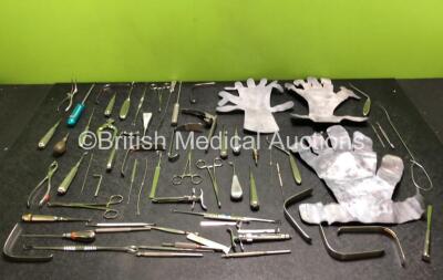 Job Lot of Surgical Instruments Including 3 x Lead X-Ray Hand Plates