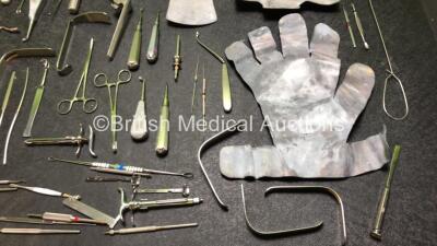 Job Lot of Surgical Instruments Including 3 x Lead X-Ray Hand Plates - 5