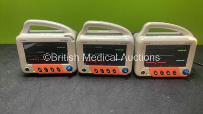 3 x Goldway UT4000A Patient Monitors Including ECG, NIBP and SpO2 Options (All Power Up with Some Missing Casing - See Photos) *4A5BAIT-039 / 4A5BAIT - 097 / NA*