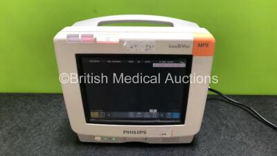 Philips IntelliVue MP5 Patient Monitor *Mfd - 2012* with Press, Temp, NBP, SPO2, ECG / Resp and CO2 Options (Powers Up) *SN DE21051713*