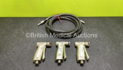 3 x MicroAire Pulse Lavage Ref 5740-100 Handpieces with 1 x Hose