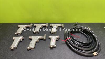 Job Lot Including 4 x Hall Series 4 Oscillator Handpieces, 2 x Hall Cebotome Handpieces and 2 x Hoses