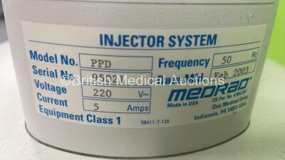 MedRad ProVis Mark V Injector System Model No PPD (Powers Up - Damaged Trim - See Pictures) *S/N 95021* **Mfd 2003** - 5