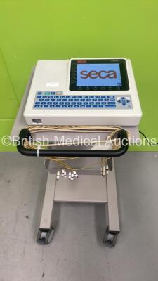 Seca CT8000P-2 ECG Machine on Stand with 10 Lead ECG Leads (Powers Up)