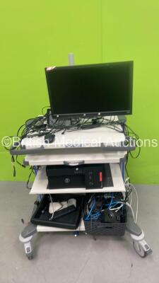 Micromed System on Trolley with Monitor, CPU, Speakers and Various Accessories (Hard Drive Removed)