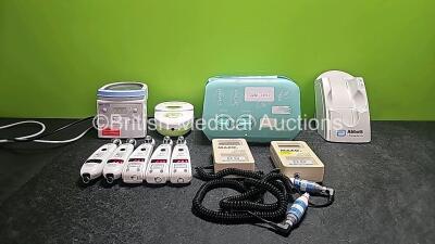 Mixed Lot Including 1 x Ardo Calypso Pro Vacuum Unit (Untested Due to Missing Power Supply), 2 x Maxo2 Oxygen Analyzer Model OM-25AE Units (1 x Powers Up and 1 x No Power), 1 x Elite Ameda Breast Pump (Powers Up),1 x Fisher&Paykel MR850AEK Humidifier (Po