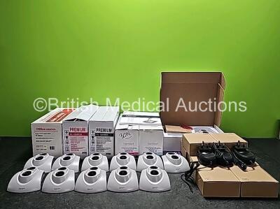 MIxed Lot Including 12 x Kerr Demi Plus Curing Light Docking Stations with 12 x Kerr Demi Plus Docking Station Power Supplies and 5 x Toner Cartridge HP Q6002A / NL-Q6003A / NL-Q6000A / Q6003A / Q6001A (Unused New in Box)