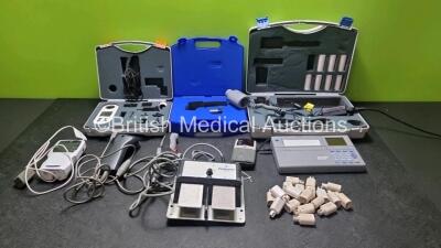 Mixed Lot Including 1 x Microlab Version 1.231 Spirometer, 1 x Medtronic Ref 9735550 Tripod, 1 x BC1 Spectro 10 SpO2 Monitor, 1 x Datalog Touch 65, 1 x Carefusion Micro 1 Spirometer, 1 x Nonin SpO2 Monitor, 1 x Medtronic XOMED Dual Footswitch and 1 x ETI 