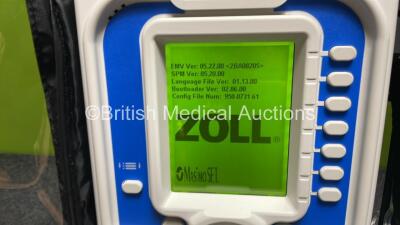 Zoll Z-Vent 731 Series Ventilator *Mfd 2019* Hours of Operation - 16 Minutes, EMV Version 05.22.00, SPM Version 05.20.00 (Powers Up - Like New) In Case with 1 x AC Power Supply, 1 x DC Power Supply, 1 x Hose and 1 x Ref 499-0027-01 Kit Including Breathing - 12