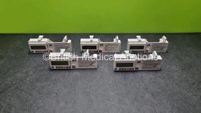 5 x CME Medical T34 Ambulatory Syringe Pumps *Mfd 2016 / 2011 / 2010 / 2009 (All Power Up with Stock Battery Stock Battery Not Included)