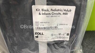 Zoll Z-Vent 731 Series Ventilator *Mfd 2019* Hours of Operation - 6 Minutes, EMV Version 05.22.00, SPM Version 05.20.00 (Powers Up - Like New) In Case with 1 x AC Power Supply, 1 x DC Power Supply, 1 x Hose and 1 x Ref 499-0027-01 Kit Including Breathing - 8