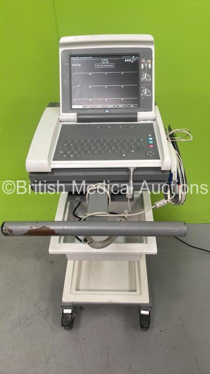 GE MAC 5000 ECG Machine on Stand with 10 Lead ECG Leads (Powers Up)