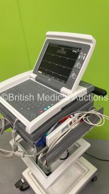 GE MAC 5000 ECG Machine on Stand with 10 Lead ECG Leads (Powers Up) - 2