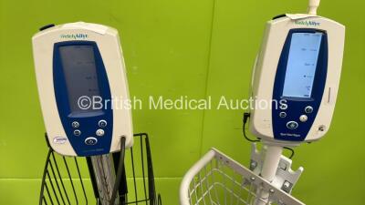 4 x Welch Allyn Spot Vital Signs Monitors on Stands (All Power Up) - 2