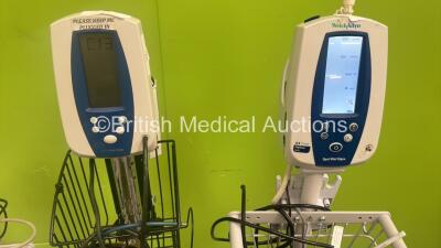 Job Lot Including 2 x Welch Allyn Spot Vital Signs Monitors on Stands, 1 x Welch Allyn 53N00 Monitor on Stand and 1 x Welch Allyn 53NT0 Monitor on Stand (All Power Up) - 2