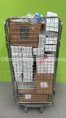 Job Lot of Consumables Including Intersurgical Tracheal Tubes and Face Masks (Cage Not Included)