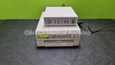 Mixed Lot Including 1 x Sony UP-55MD Colour Video Printer and 1 x Moller Wedel MVS Camera Unit (Both Power Up) *SN 84526 / 922474*