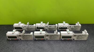 6 x CME Medical T34 Ambulatory Syringe Pumps (All Power Up with Stock Batteries, Batteries Not Included)