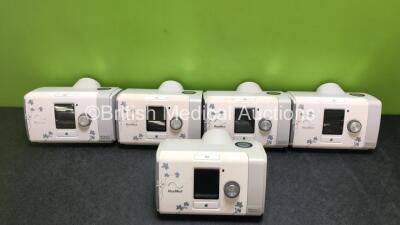 5 x ResMed AirSense 10 Autoset For Her CPAP Units with 3 x Power Supplies (All Power Up, 3 x Missing Humidifier Chambers) *SN 22161430247 / 22161430247 / 22181598575 / 22161070685 / 22161351368*