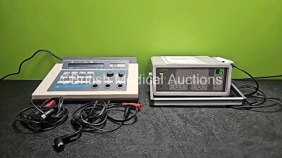 Mixed Lot Including 1 x Enraf Nonius Endomed 582 Therapy Unit with 2 x Leads and 1 x Power Supply and 1 x Quadriphon MK II Chattanooga Group Ltd Type 1/B Unit with 1 x Transducer and 3 x Transducer Selections (Both Power Up)