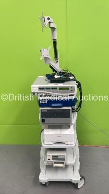 Karl Storz Stack Trolley Including Gynecare ThermaChoice II, Storz Aida Control NEO 200461 20, Sony UP-DR80MD Printer and Sony UP-21MD Printer (All Power Up)