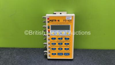 Metron PS-420 2 Channel Patient Simulator (Powers Up with Alarm)