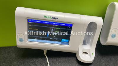 2 x Welch Allyn Connex Spot Touch Screen Monitors with 2 x Power Supplies and 2 x Hoses (Both Power Up) *SN 100093763819 / 100093803818* - 4