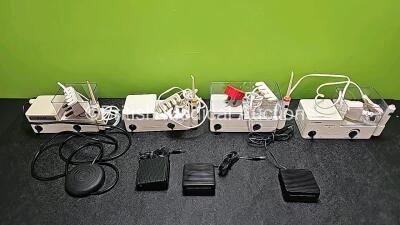 Job Lot Including 3 x Propulse Ear Irrigation Units (1 x with Foot switch, Damaged Handpiece - See Photo, 1 x Missing Container and 3 x Missing Covers), 1 x ProPulse II Ear Irrigation Unit with Missing Cover and 3 x ProPulse II Foot Switches *SN* - 2