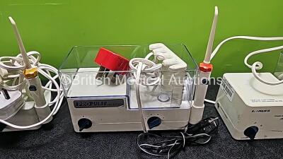 Job Lot Including 3 x Propulse Ear Irrigation Units (1 x with Foot switch, Damaged Handpiece - See Photo, 1 x Missing Container and 3 x Missing Covers), 1 x ProPulse II Ear Irrigation Unit with Missing Cover and 3 x ProPulse II Foot Switches *SN* - 6