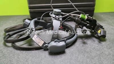 Heine Omega Binocular Indirect Ophthalmoscope (Untested Due to No Power Supply) with Iridex Laser Aperture In Case *SN 1380000306* - 5