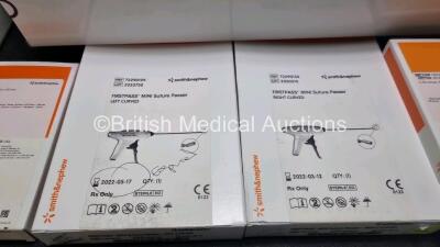 Job Lot Including 2 x Stryker Air Ref 4720 All Inside Meniscal Repair Device, 8 x Blue Surgical Finger Controlled Electrosurgical Pencils, 2 x Syntel Arterial Embolectomy Catheters, 1 x Smith and nephew Firstpass Mini Suture Right Curved Passer, 10 x ECO - 4