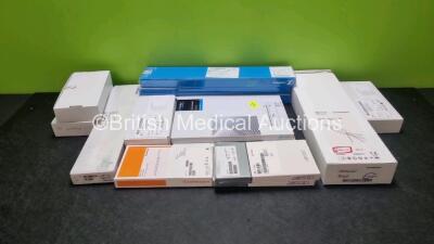 Job Lot Including 1 x Synthes Ref 04.003545S Links, 4 x Safe Air Blade Electrodes, 3 x Zimmer Ref 01.06010.003, 1 x Smith and Nephew SpeedScrew, 2 x Biomet Drill Bits and 2 x PFM Medical TiLOOP Bras